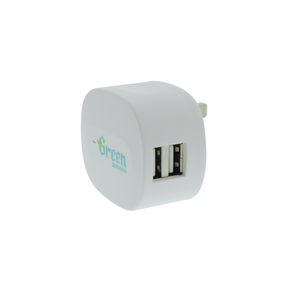 Green | 2 Port USB 2.1A | Charger GR-PA-2USB