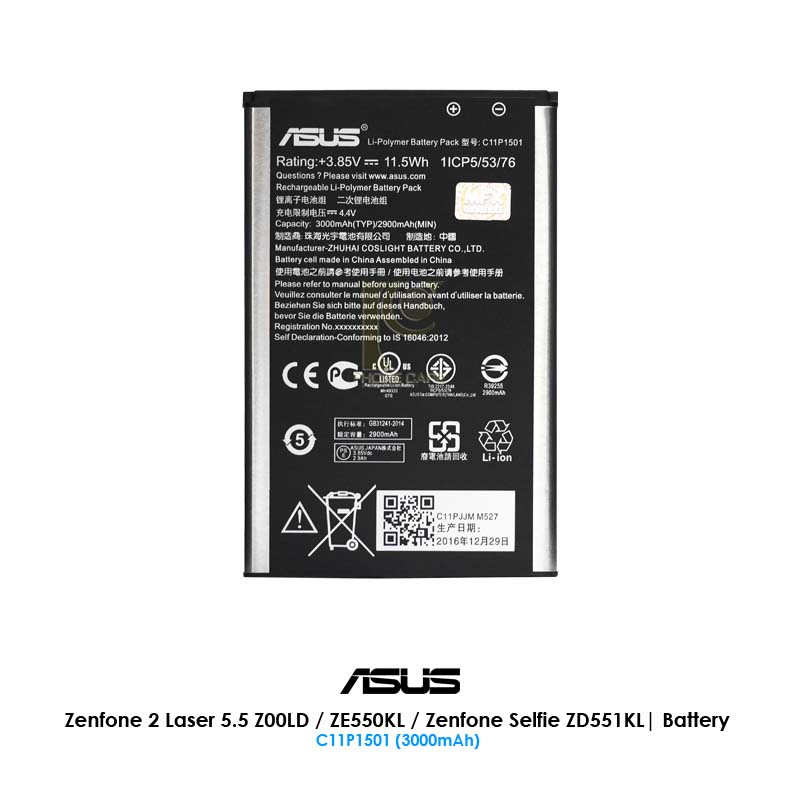 İlerlemek bilek gizem  Asus ZenFone 2 Laser 5.5 ZE550KL Z00LD / ZenFone Selfie ZD551KL Battery |  C11P1501 (3000mAh)