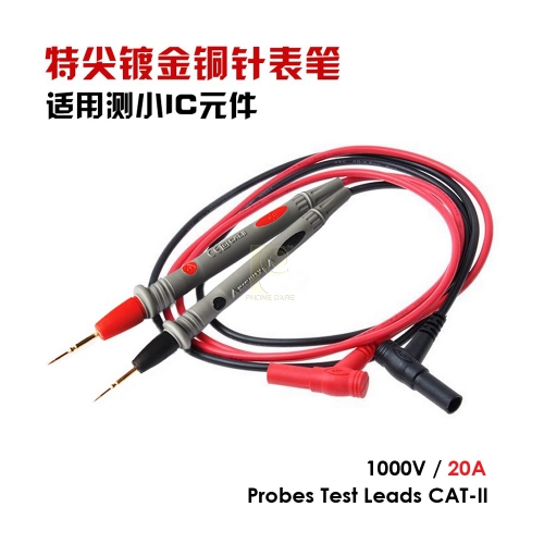 Probes Test Leads CAT-II 1000V 20A For Multimeter