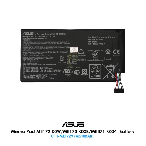 Asus Memo Pad ME172 K0W / ME173 K00B / ME371 K004 Battery | C11-M172V (4270mAh)